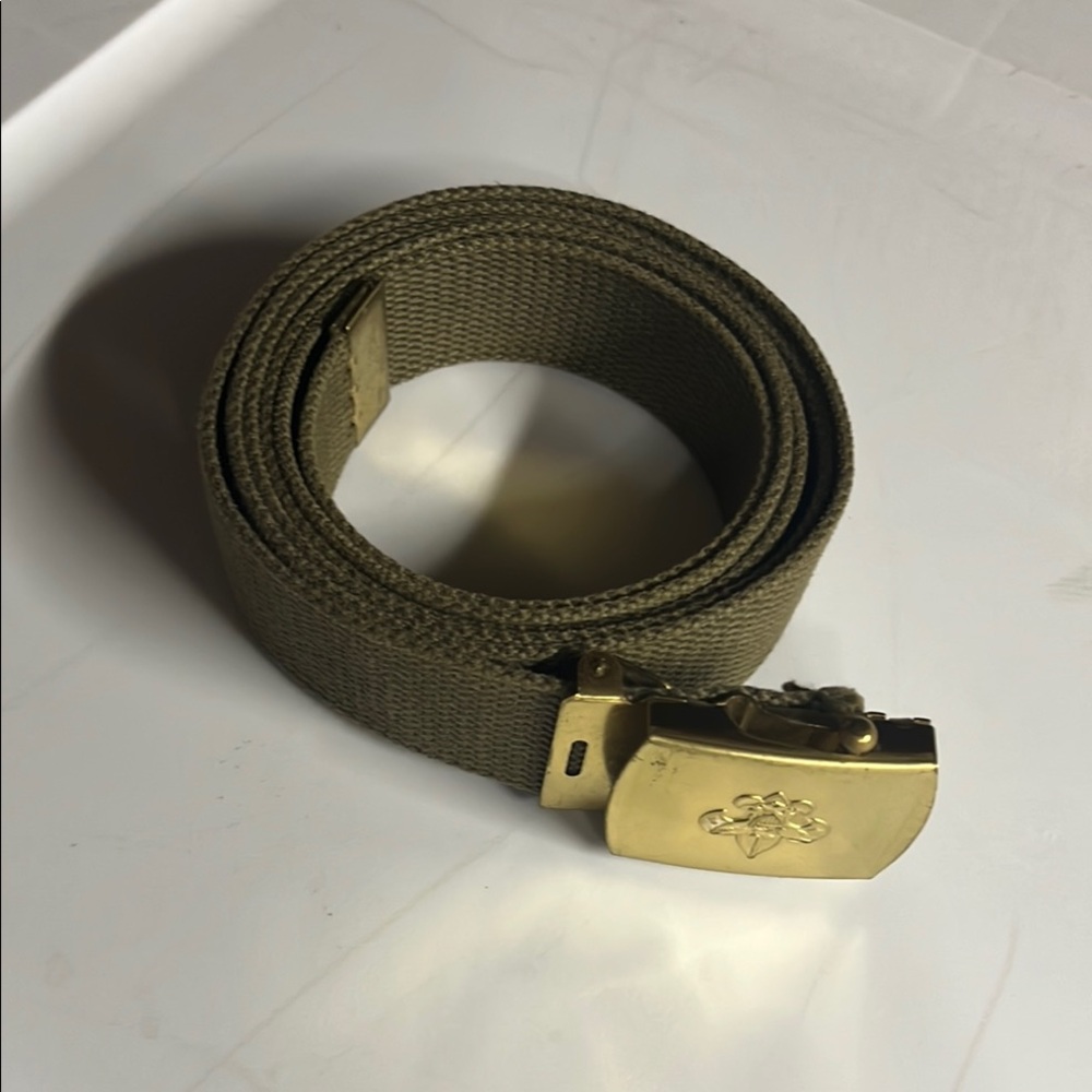BSA Men's Belt with Gold Buckle 58” length